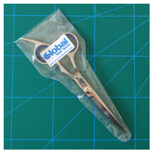 Global Pro Stainless Steel Curved Blade Rubber Cutting Scissors RH